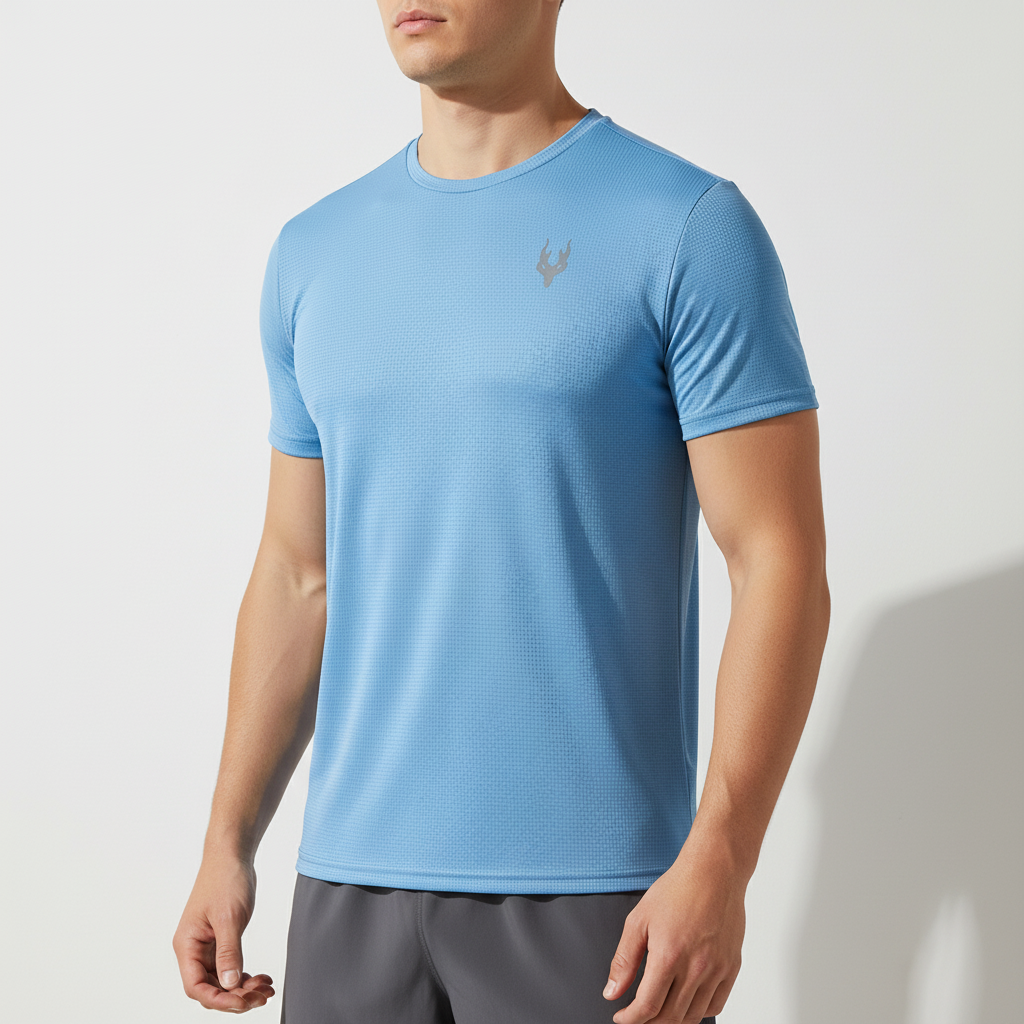 Herren Athletic-T-Shirt Kurzarm schnelltrocknend atmungsaktiv