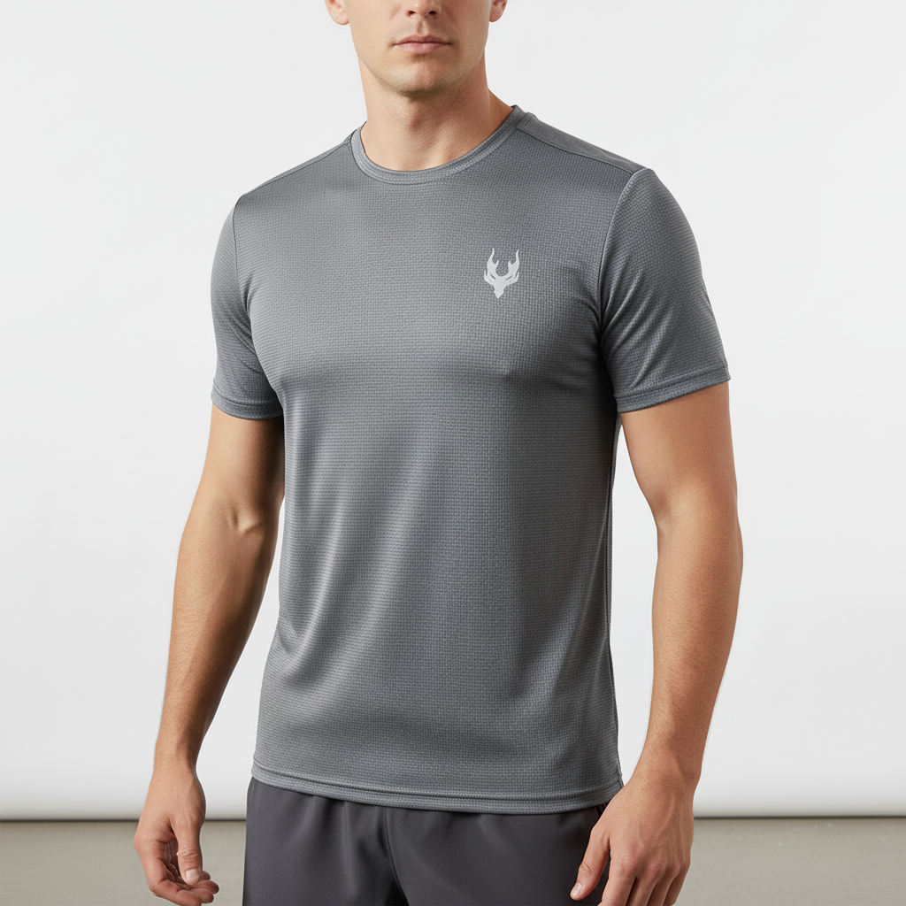 Herren Athletic-T-Shirt Kurzarm schnelltrocknend atmungsaktiv