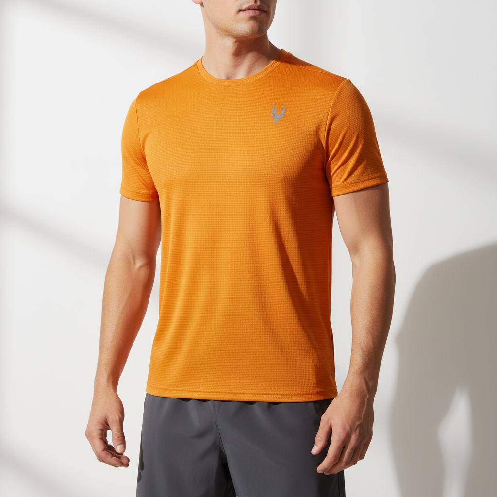 Herren Athletic-T-Shirt Kurzarm schnelltrocknend atmungsaktiv
