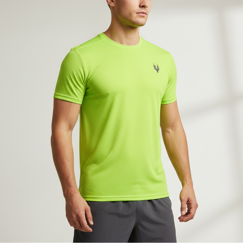 Herren Athletic-T-Shirt Kurzarm schnelltrocknend atmungsaktiv