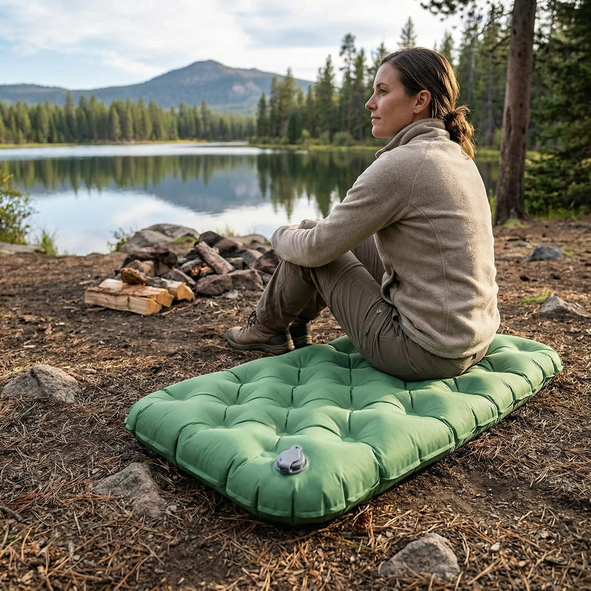 Aufblasbares Sitzkissen mit wasserabweisender Oberfläche zum Camping