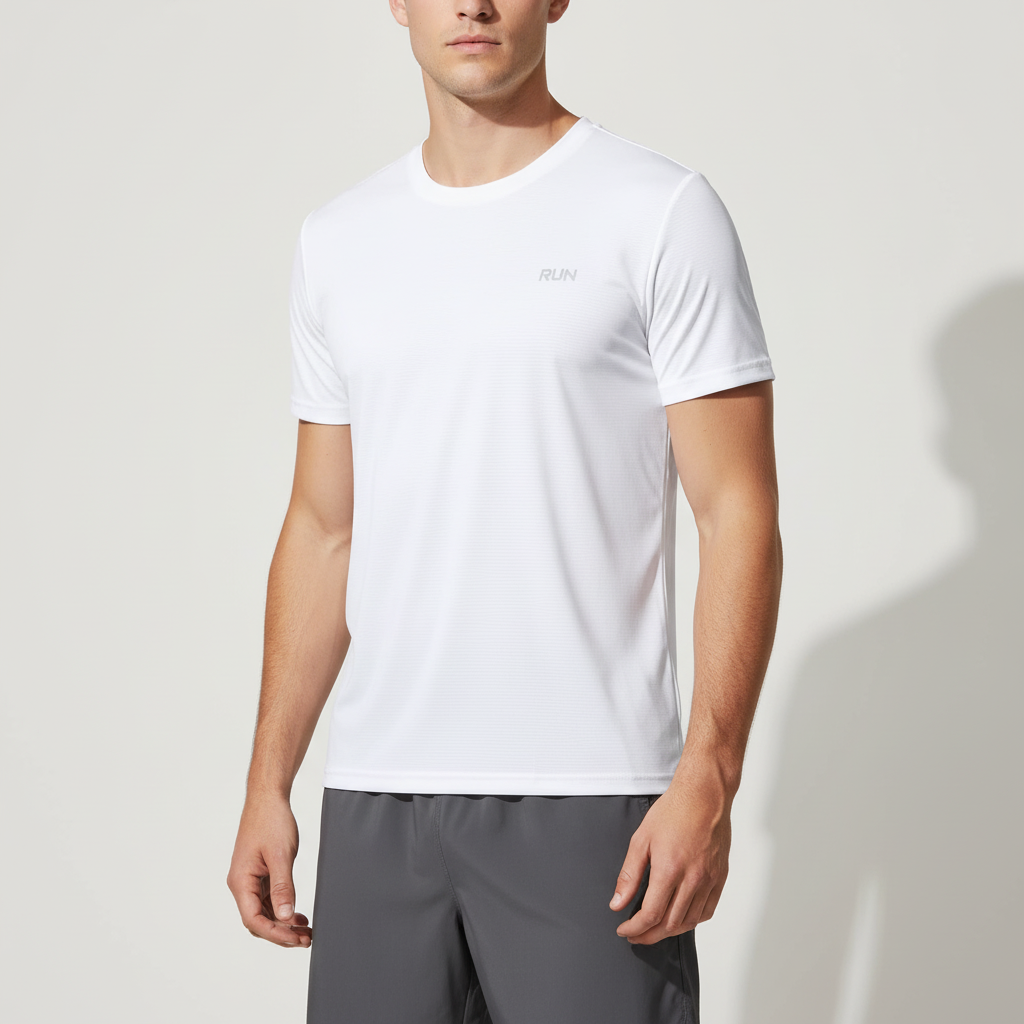 Herren-Trainingsshirt schnelltrocknend atmungsaktiv strukturierte Webart