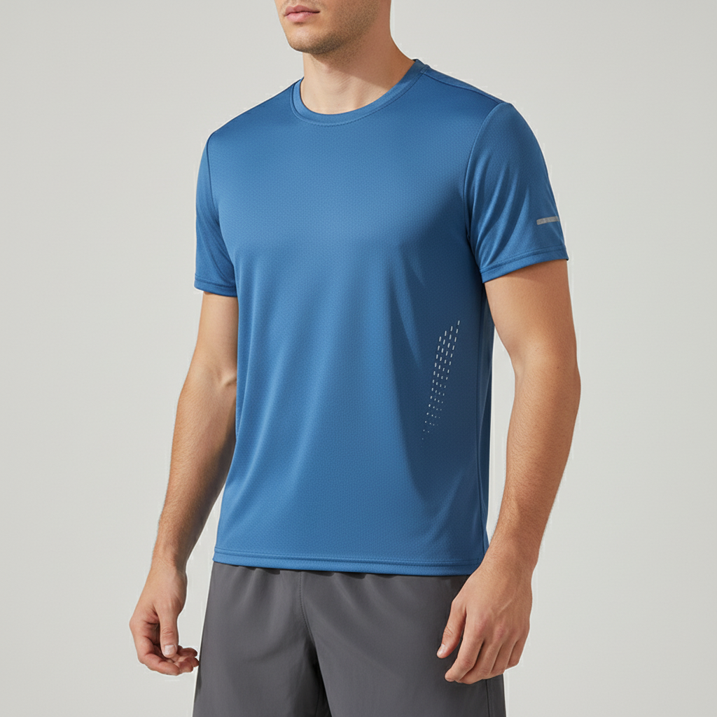 Herren Kurzarm-Athletik-T-Shirt schnelltrocknend atmungsaktiv Outdoor