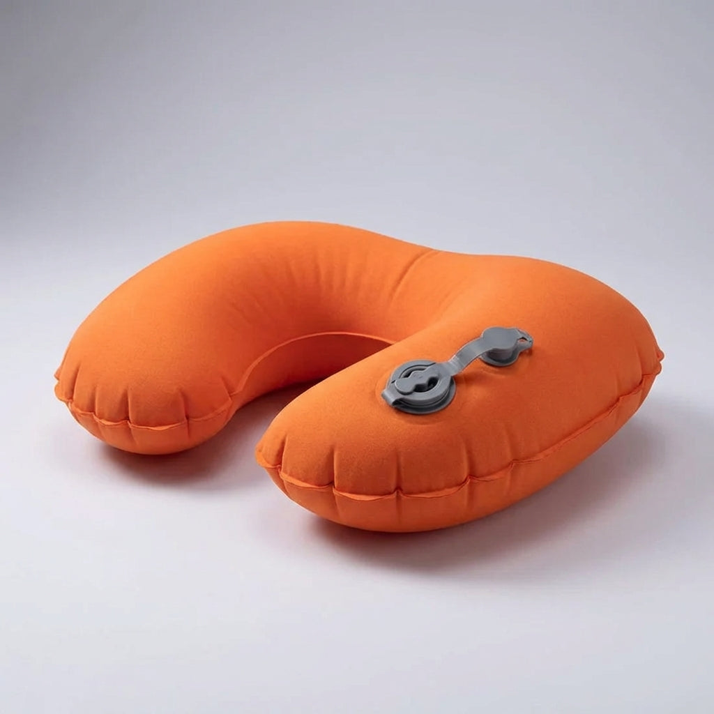 Aufblasbares Reisekissen faltbar mit ergonomischer Nackenstütze
