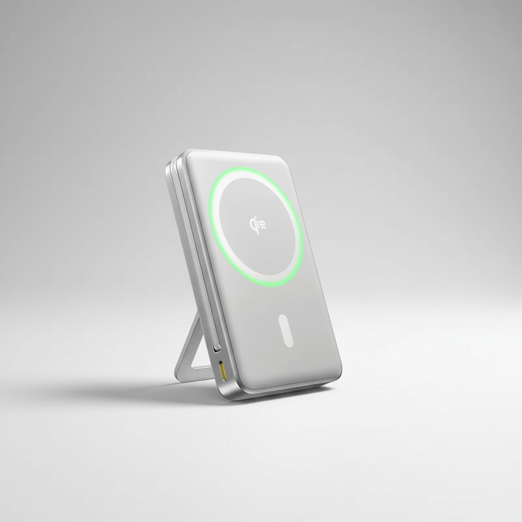 Powerbank mit 45W Schnellladung, Qi2 Magnetladung und klappbarem Ständer