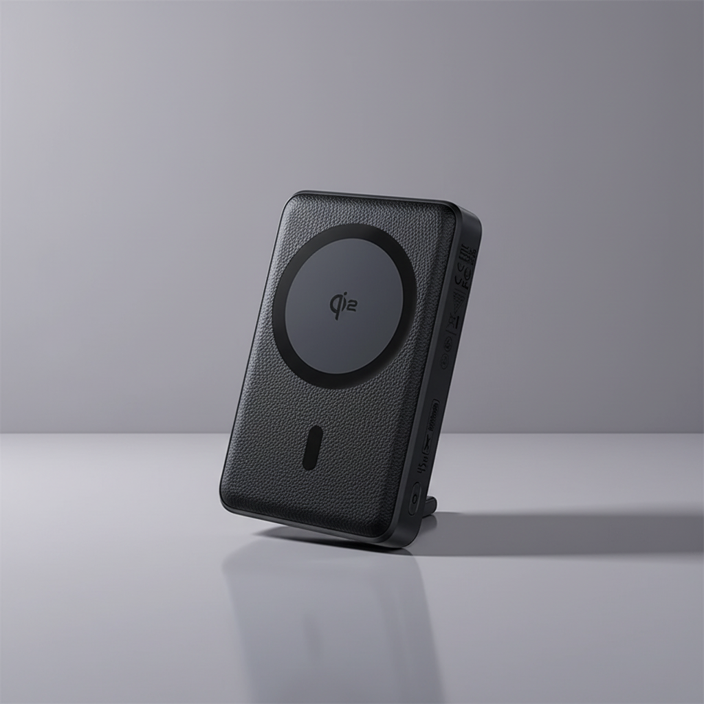 Powerbank mit 45W Schnellladung, Qi2 Magnetladung und klappbarem Ständer