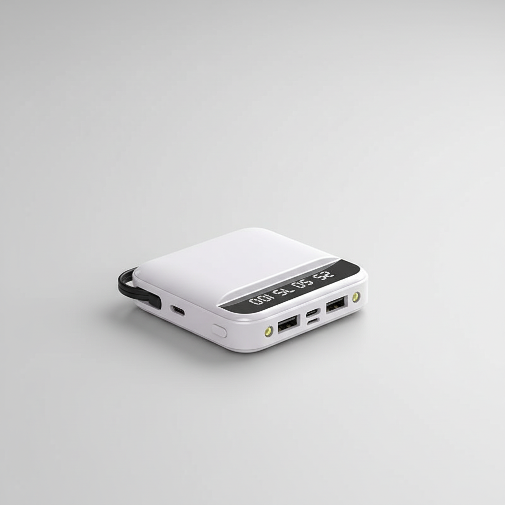 Tragbare Powerbank Schnellladen kabelloses Laden digitales Display