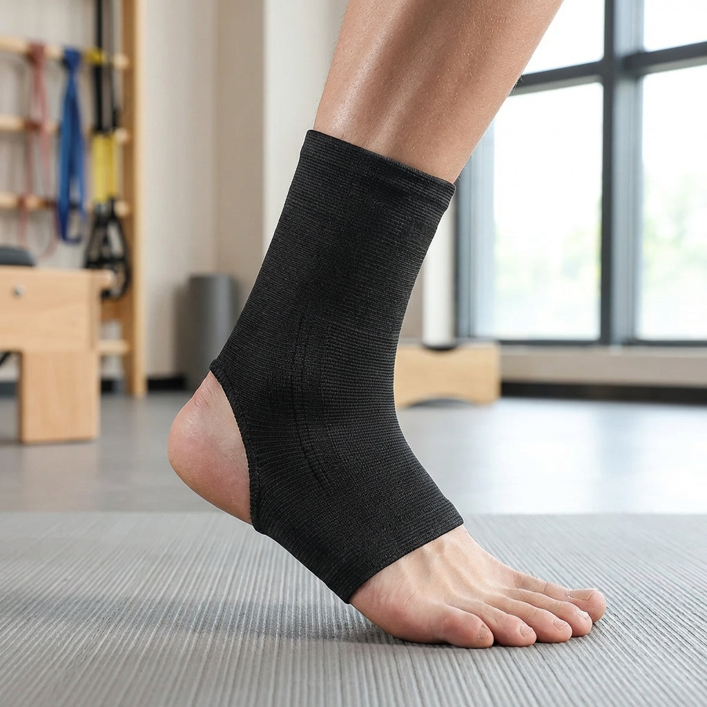 Knöchelbandage mit offener Ferse atmungsaktiv leicht für Sport und Alltag