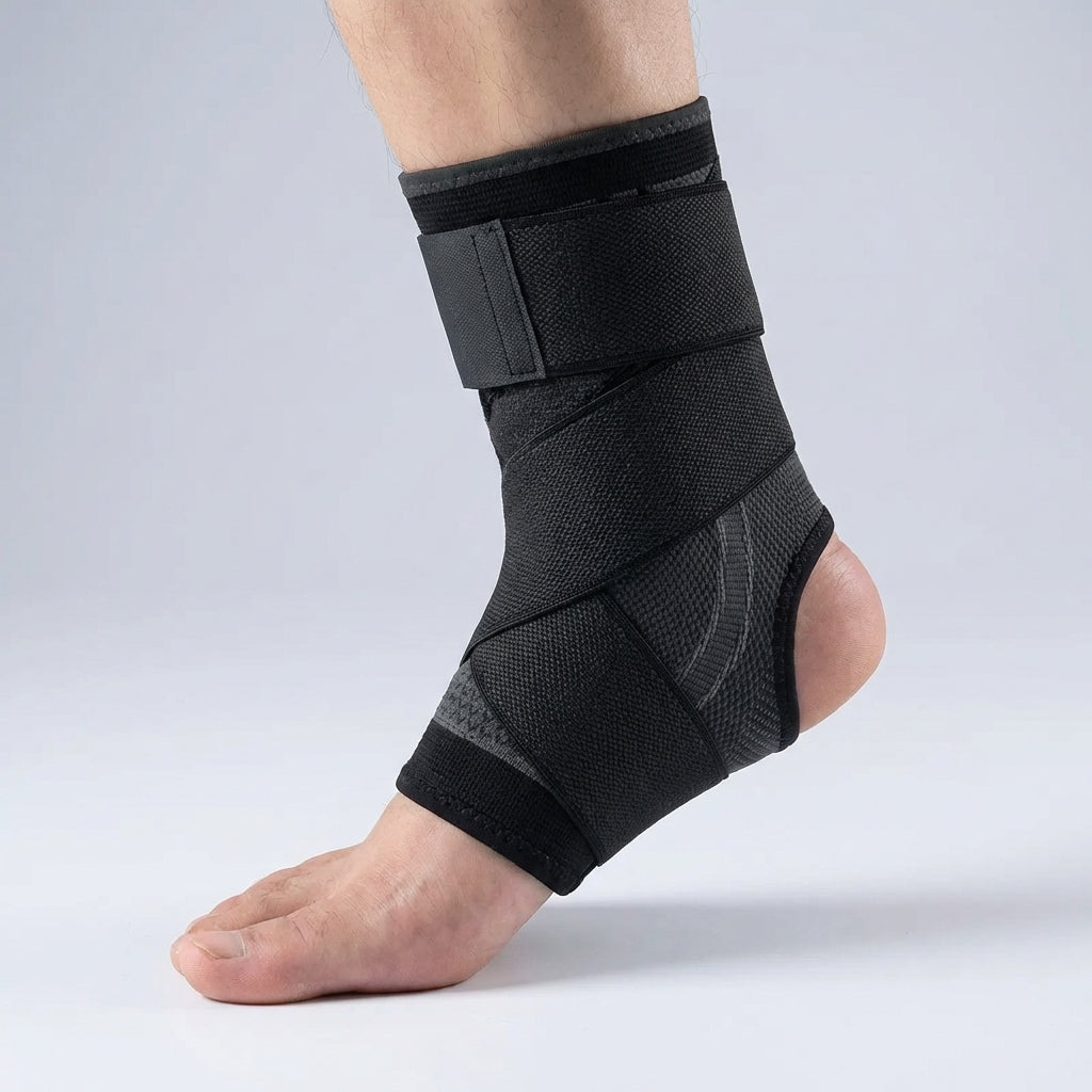 Verstellbare Knöchelbandage mit Kompression und Stabilisierung für den Sport