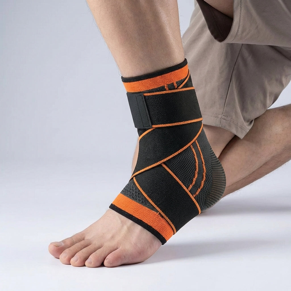 Verstellbare Knöchelbandage mit Kompression und Stabilisierung für den Sport