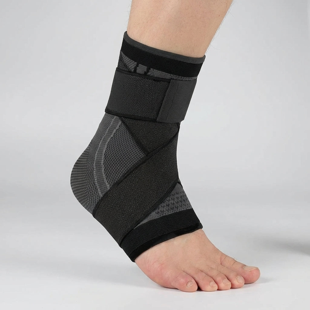 Verstellbare Knöchelbandage mit Kompression und Stabilisierung für den Sport
