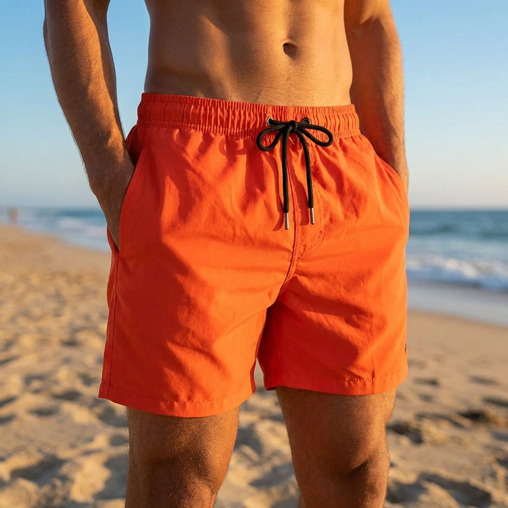Schnelltrocknende Badeshorts atmungsaktiv elastischer Bund Mesh-Innenfutter