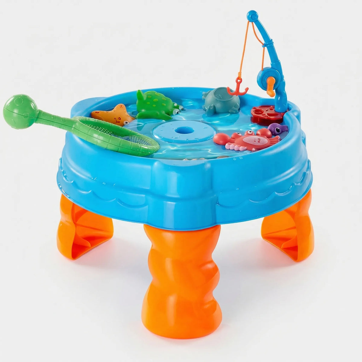 Outdoor-Wasserspieltisch für Kinder mit Angelspiel und Meerestierfiguren