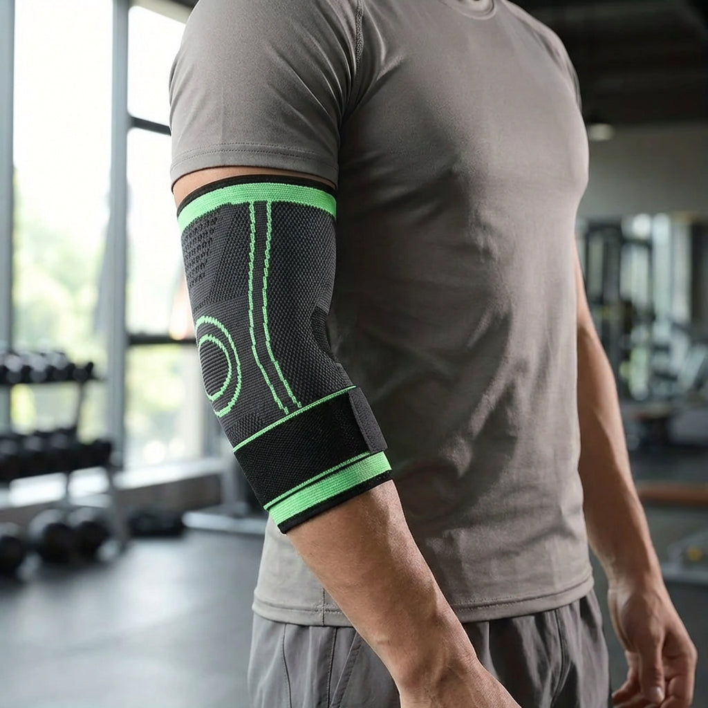 Kompressions-Ellenbogenbandage für Sport und Alltag mit verstellbarem Riemen