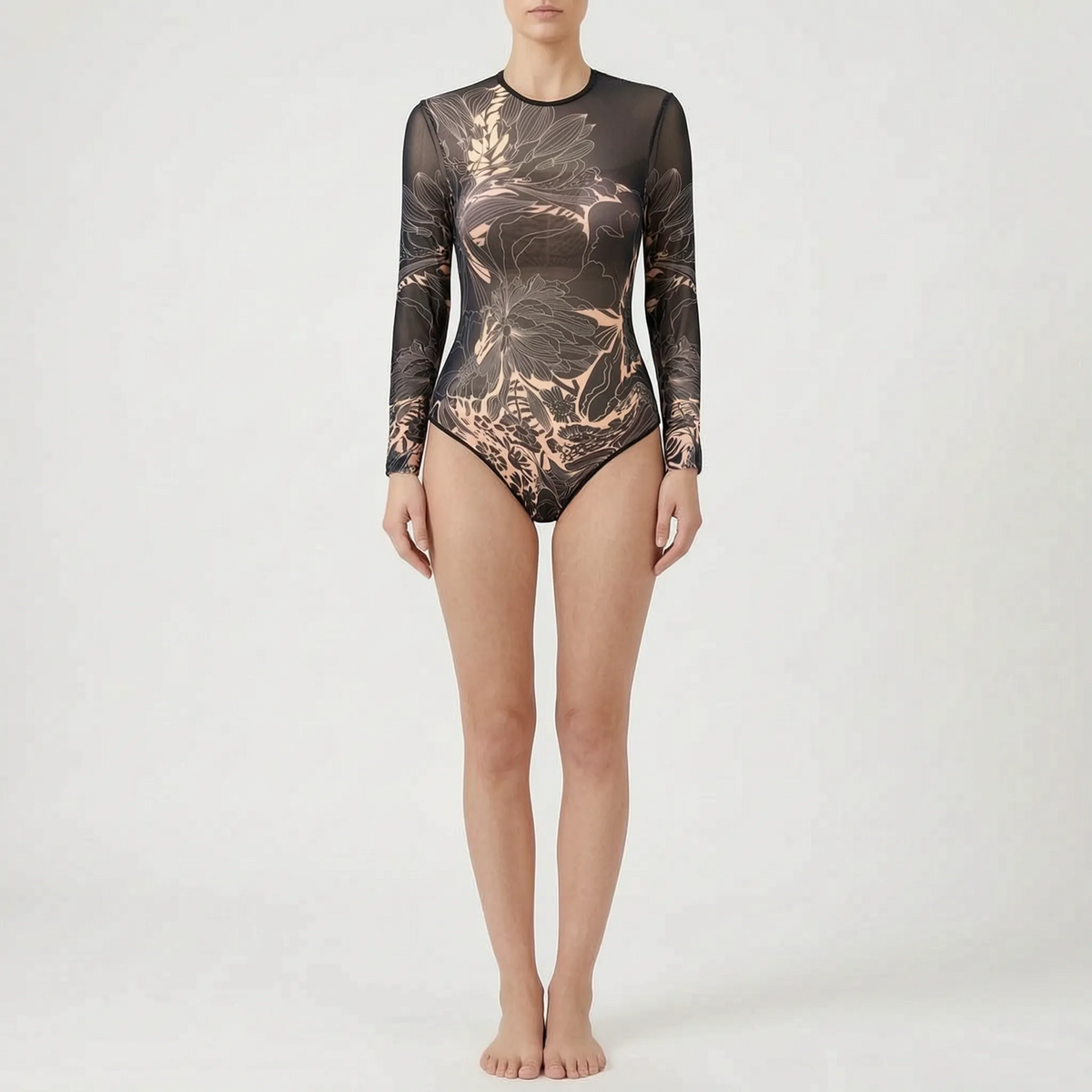 Nordspur | AzurasSwim Langärmliger Badeanzug Mit Ethno-Print