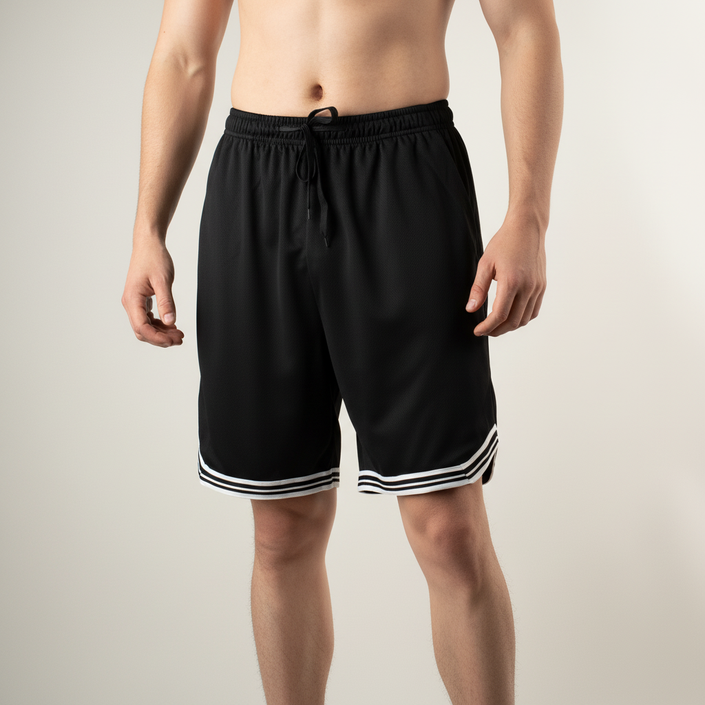 Atmungsaktive Herren Shorts knielang mit Mesh-Einsätzen für Sport und Freizeit