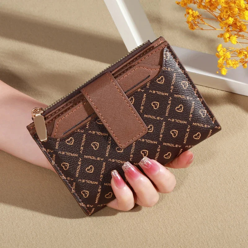 Kompakte Bifold-Geldbörse mit Münzfach und Kartensteckplätzen