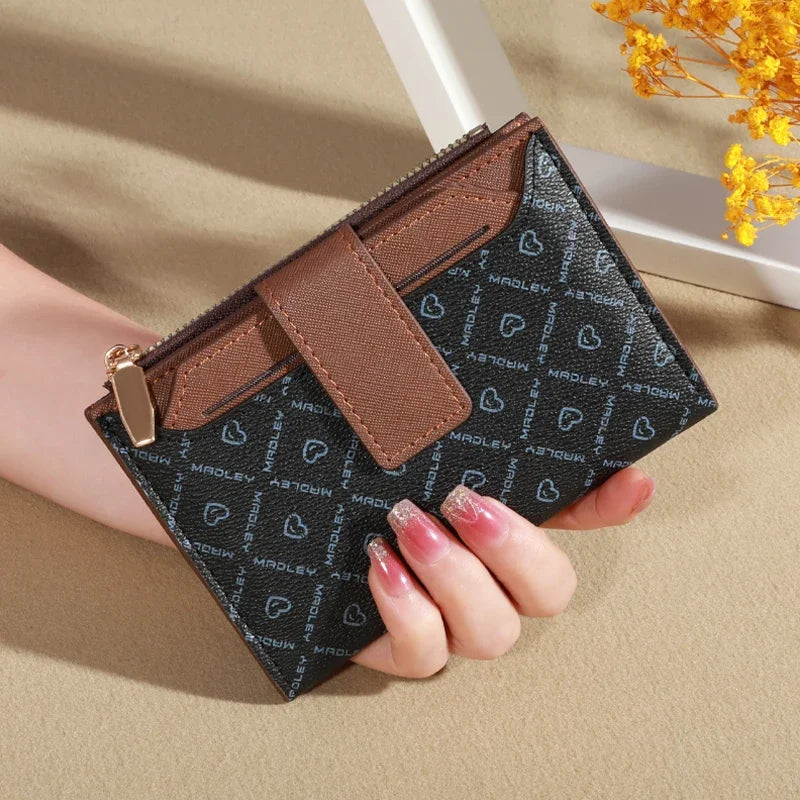 Kompakte Bifold-Geldbörse mit Münzfach und Kartensteckplätzen