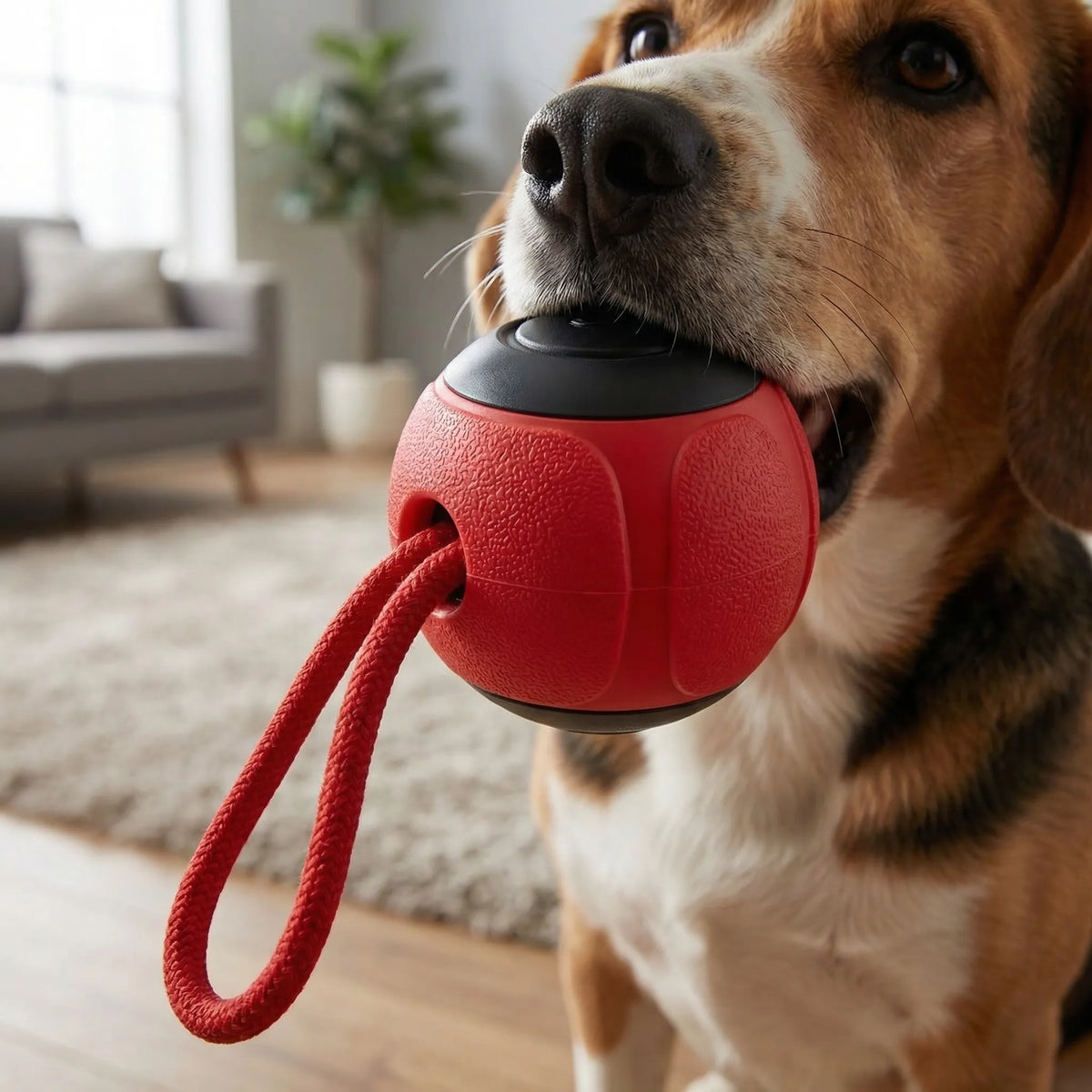 Automatischer Hüpfball für Hunde und Katzen, USB-aufladbar, interaktives Spielzeug