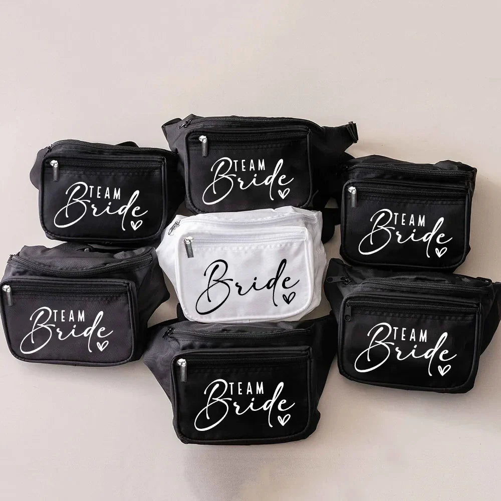 Hochzeits-Hüfttasche verstellbar Schriftdruck Braut-Design