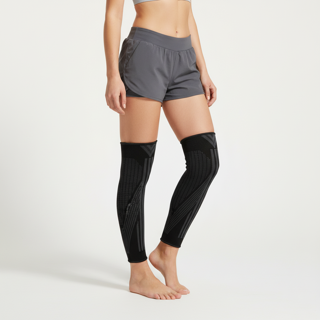 Kompressions-Wadenbandage mit atmungsaktivem Lycra-Gestrick