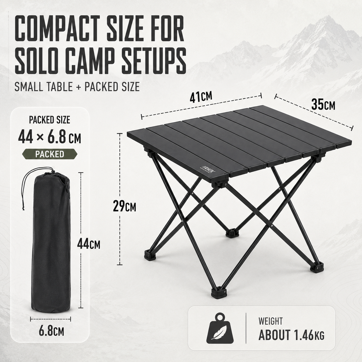 Camp Basel | Campero Leichte faltbare Outdoor-Campingtisch