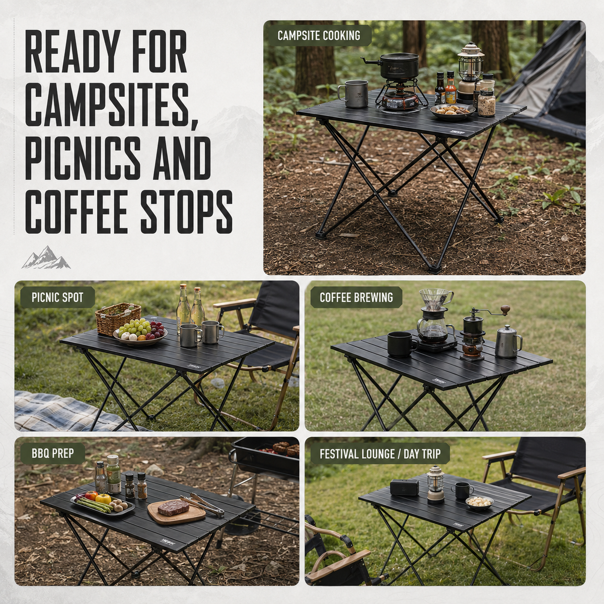 Camp Basel | Campero Leichte faltbare Outdoor-Campingtisch