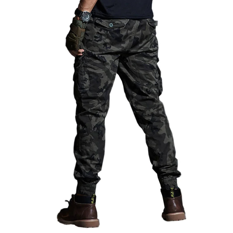 Herren-Cargohose Mehrfachtaschen taillierter Schnitt Arbeitshose