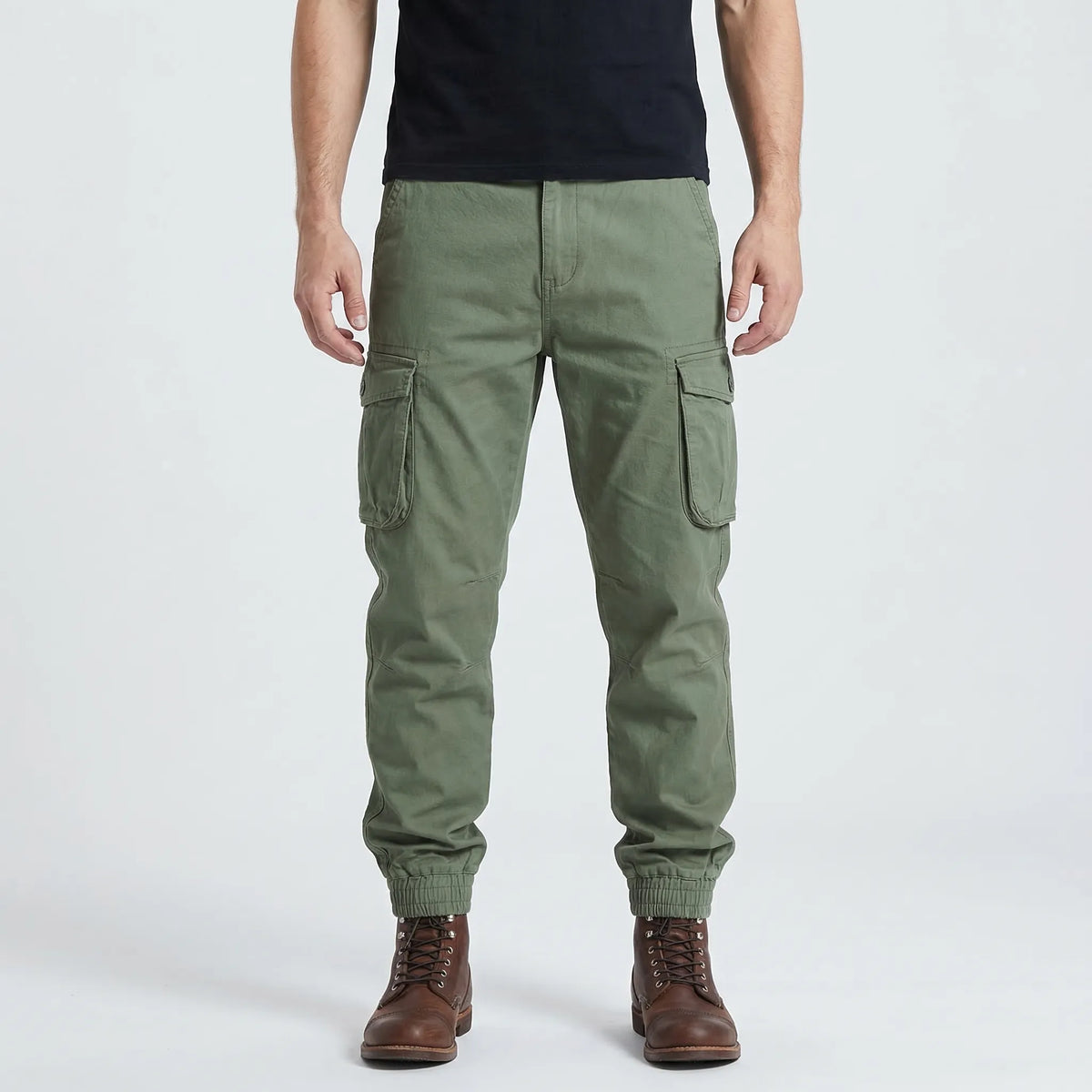 Herren-Cargohose Mehrfachtaschen taillierter Schnitt Arbeitshose