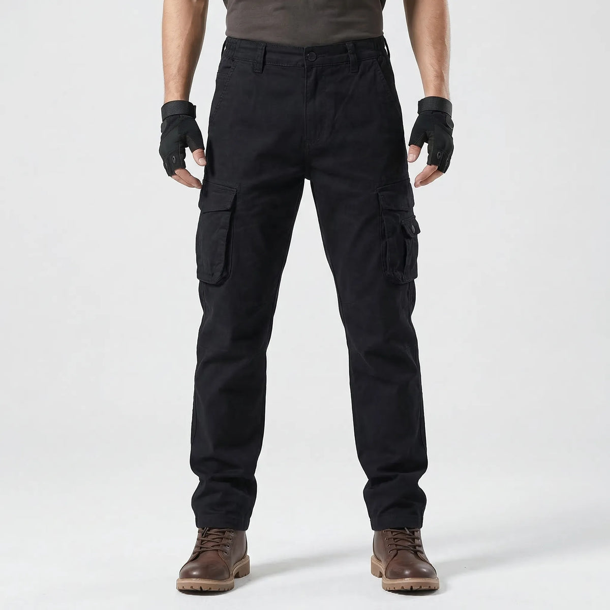 Herren-Cargohose Mehrfachtaschen taillierter Schnitt Arbeitshose