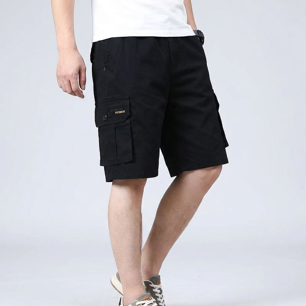 Herren Cargo-Shorts mittlere Taillenhöhe leicht atmungsaktiv mehrere Taschen