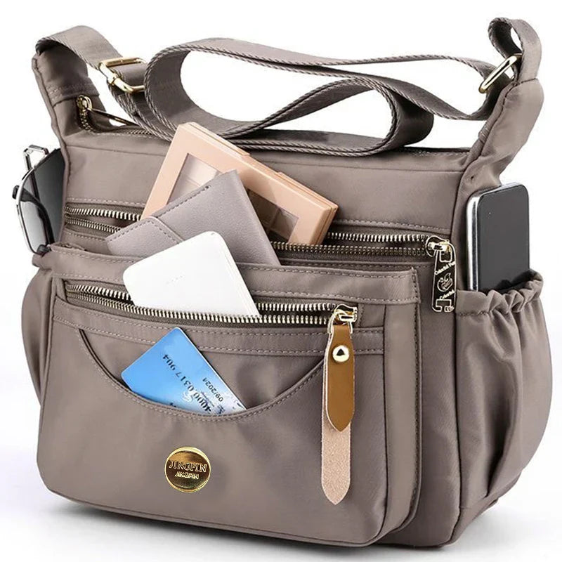 Crossbody-Tasche Nylon mit Organisationsfächern und verstellbarem Gurt