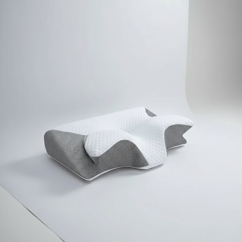 Ergonomisches Nackenstützkissen mit konturiertem Schmetterlingsdesign