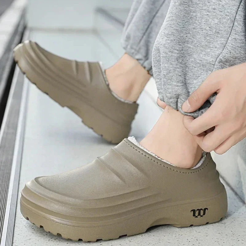 Herren-Küchenclogs rutschfest wasserdicht fleece-gefüttert
