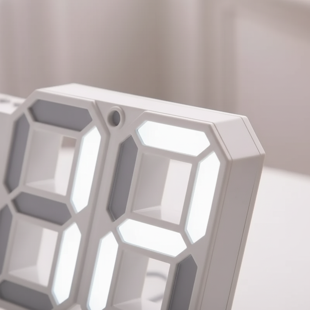 3D-LED-Digitaluhr modern minimalistisch design große Ziffern
