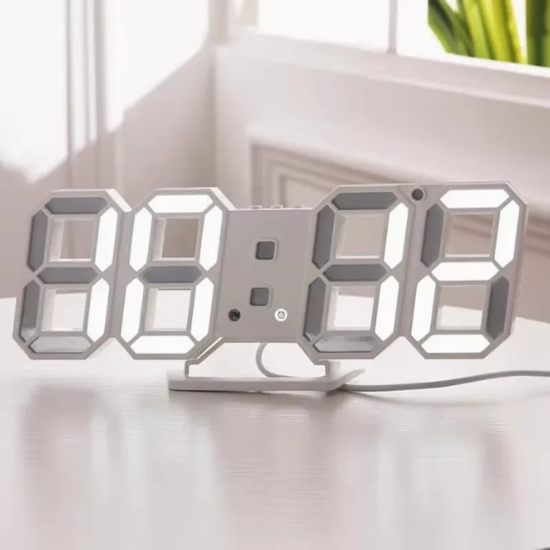3D-LED-Digitaluhr modern minimalistisch design große Ziffern