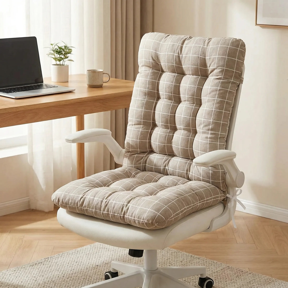 Ergonomisches Hochlehnenkissen mit Rückenstütze für Bürostühle