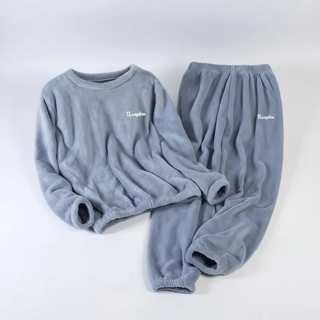 Strickpyjama-Set winter warm weich lockere Passform