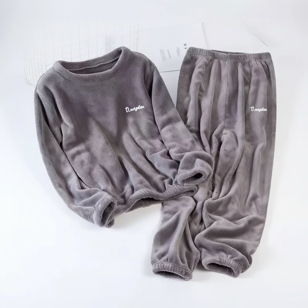 Strickpyjama-Set winter warm weich lockere Passform