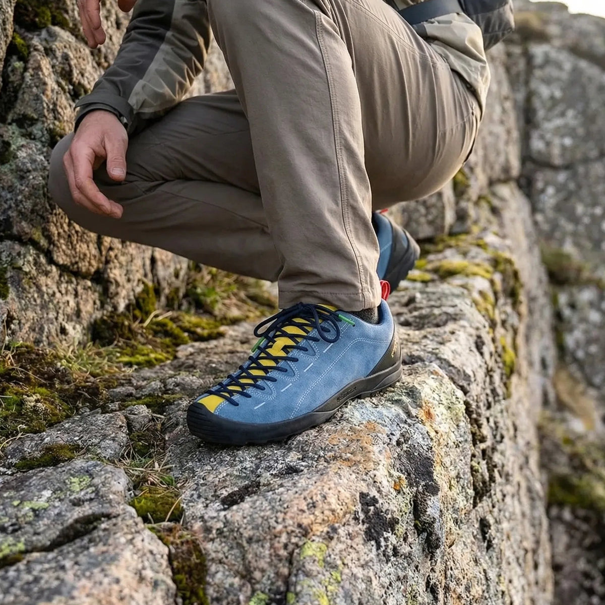 Herren-Kletterschuhe rutschfest mit Schnürverschluss atmungsaktiv