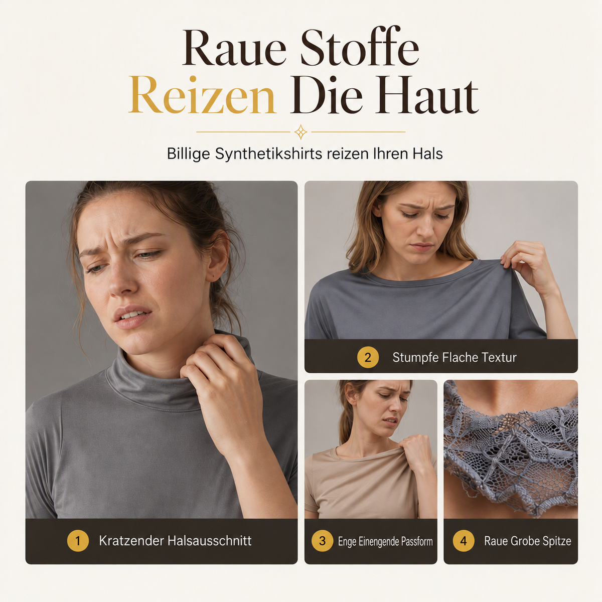 Camp Basel | Damen Einfarbiges Kurzarm-Top mit Rüschenkragen