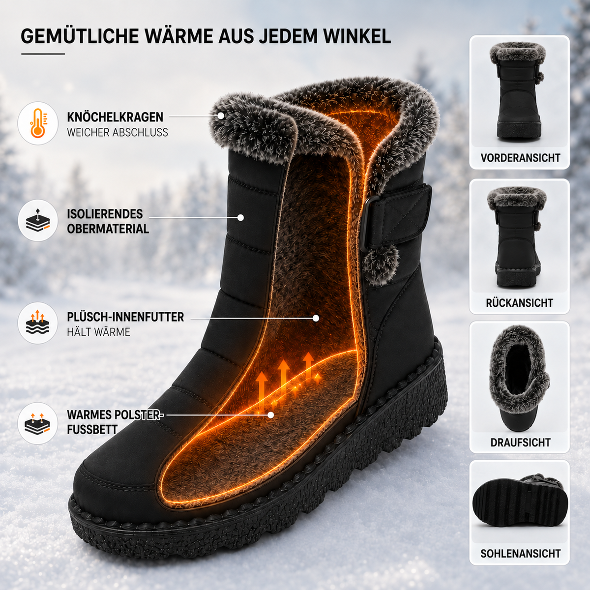 Camp Basel | Womens Isolierte Winterstiefel