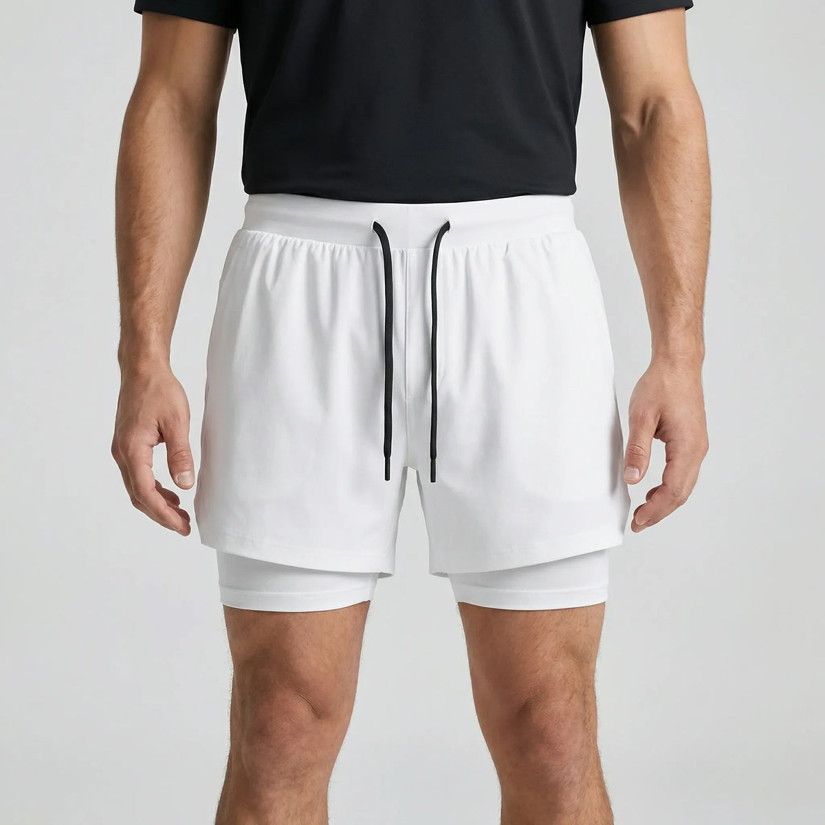 Herren-Laufshorts 2-in-1 atmungsaktiv mit Doppelschicht-Konstruktion