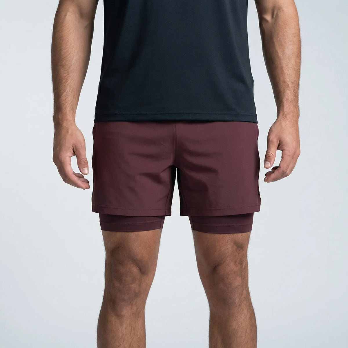 Herren-Laufshorts 2-in-1 atmungsaktiv mit Doppelschicht-Konstruktion