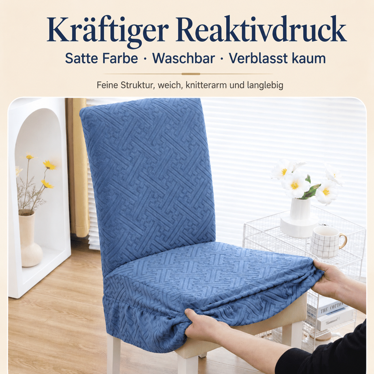 Camp Basel | Eleganter plissierter Stuhlbezug