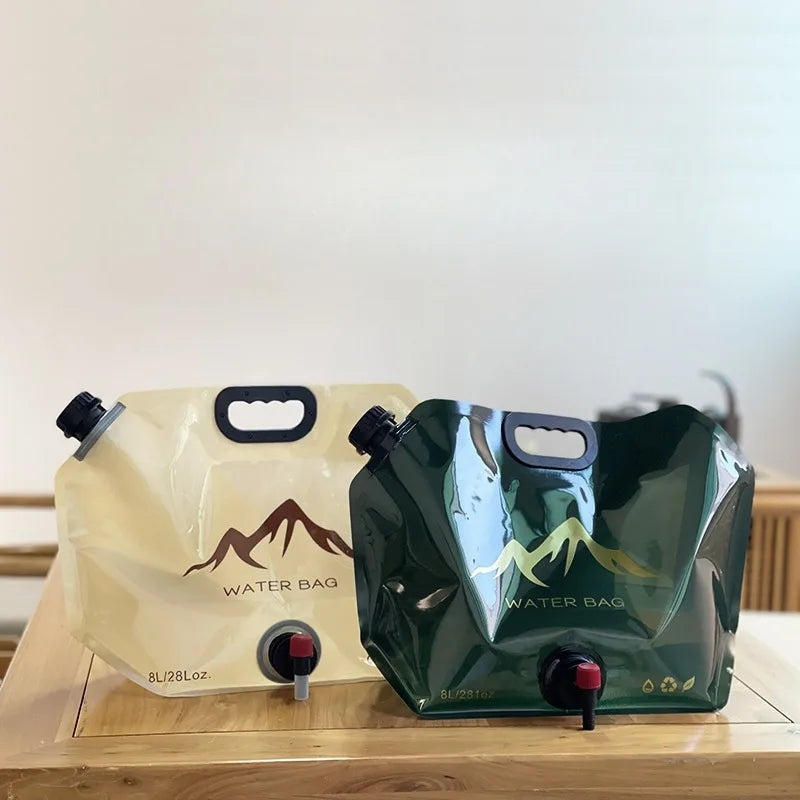 Zusammenklappbarer Wasserbehälter 8 Liter mit Zapfhahn für Camping