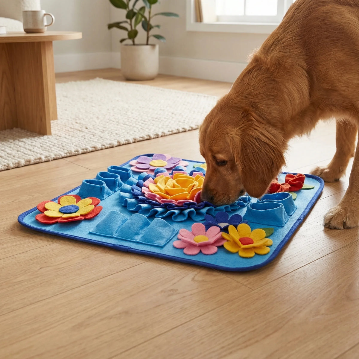Interaktive Schnüffelmatte für Hunde und Katzen zur mentalen Auslastung und langsamen Fütterung