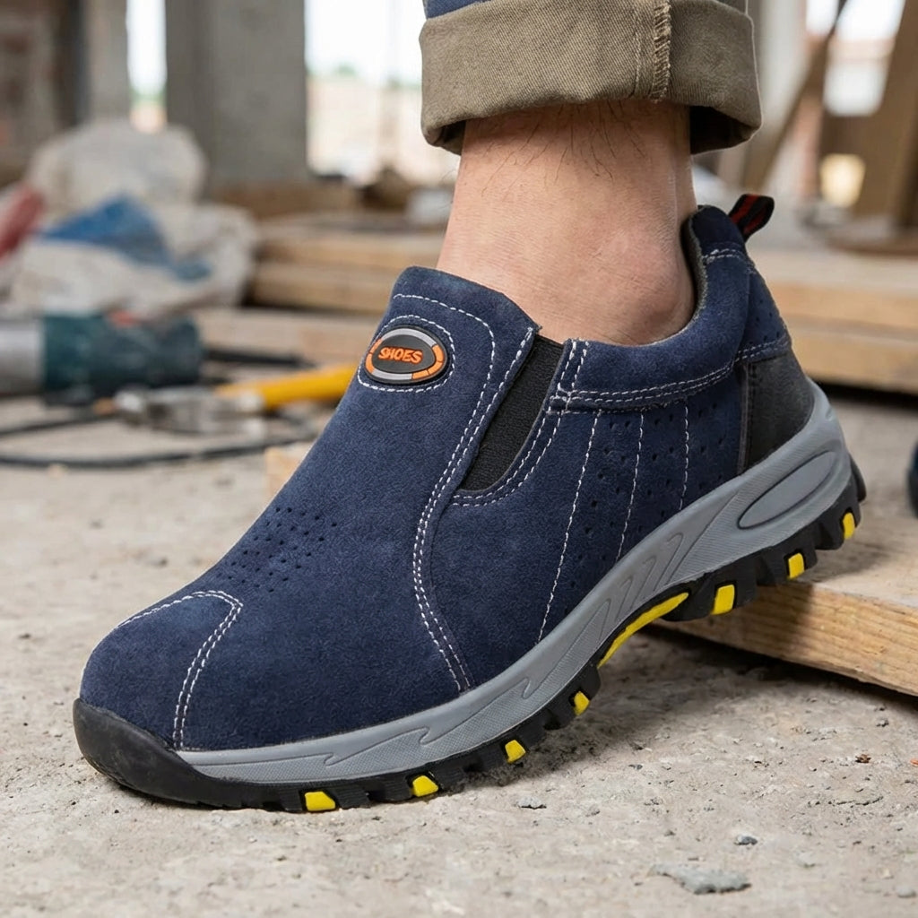 Sicherheits-Slipper mit Zehenschutz und durchstichsicherer Sohle