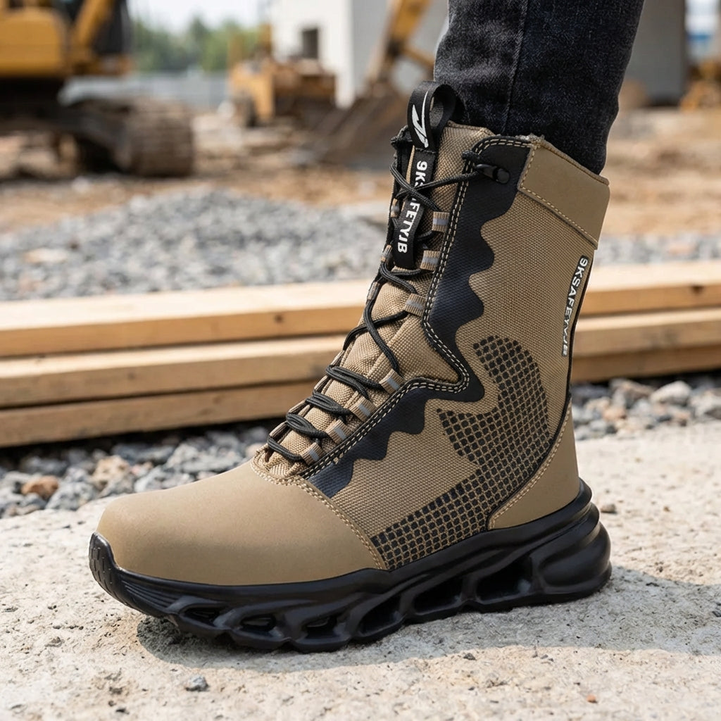 Hochschaft-Sicherheitsstiefel mit Zehenschutzkappe rutschfest