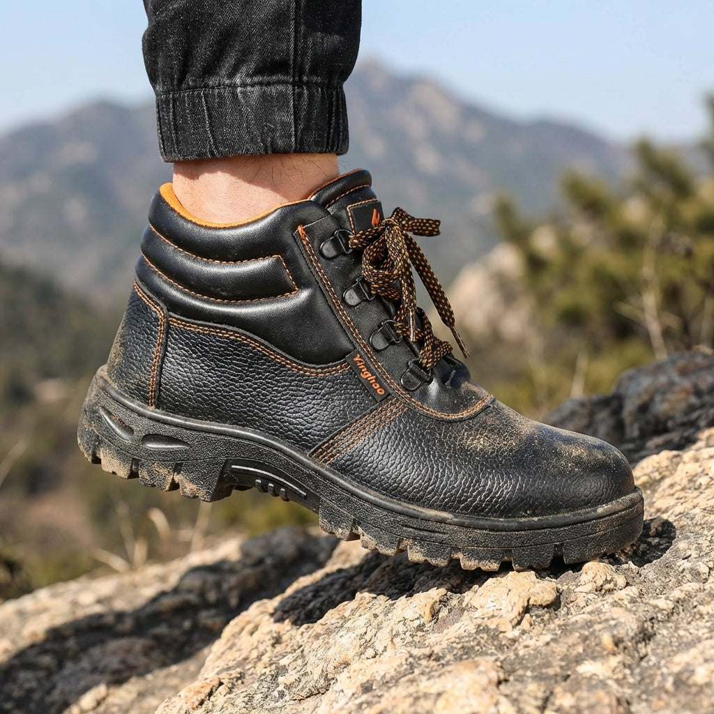Mittelhohes Sicherheitsstiefel rutschfest durchstichfest wasserdicht